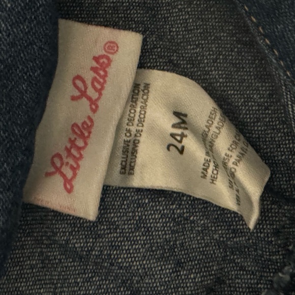 Little Lass Baby Girl Denim Blue Jean Jacket 24M - Picture 2 of 3